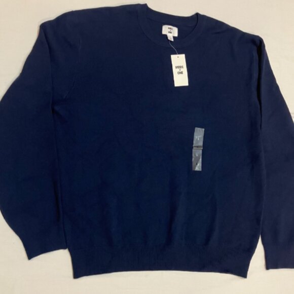 Mode of One Men's Regular-Fit Crewneck Sweater Caspian Waters Size L - Picture 5 of 8